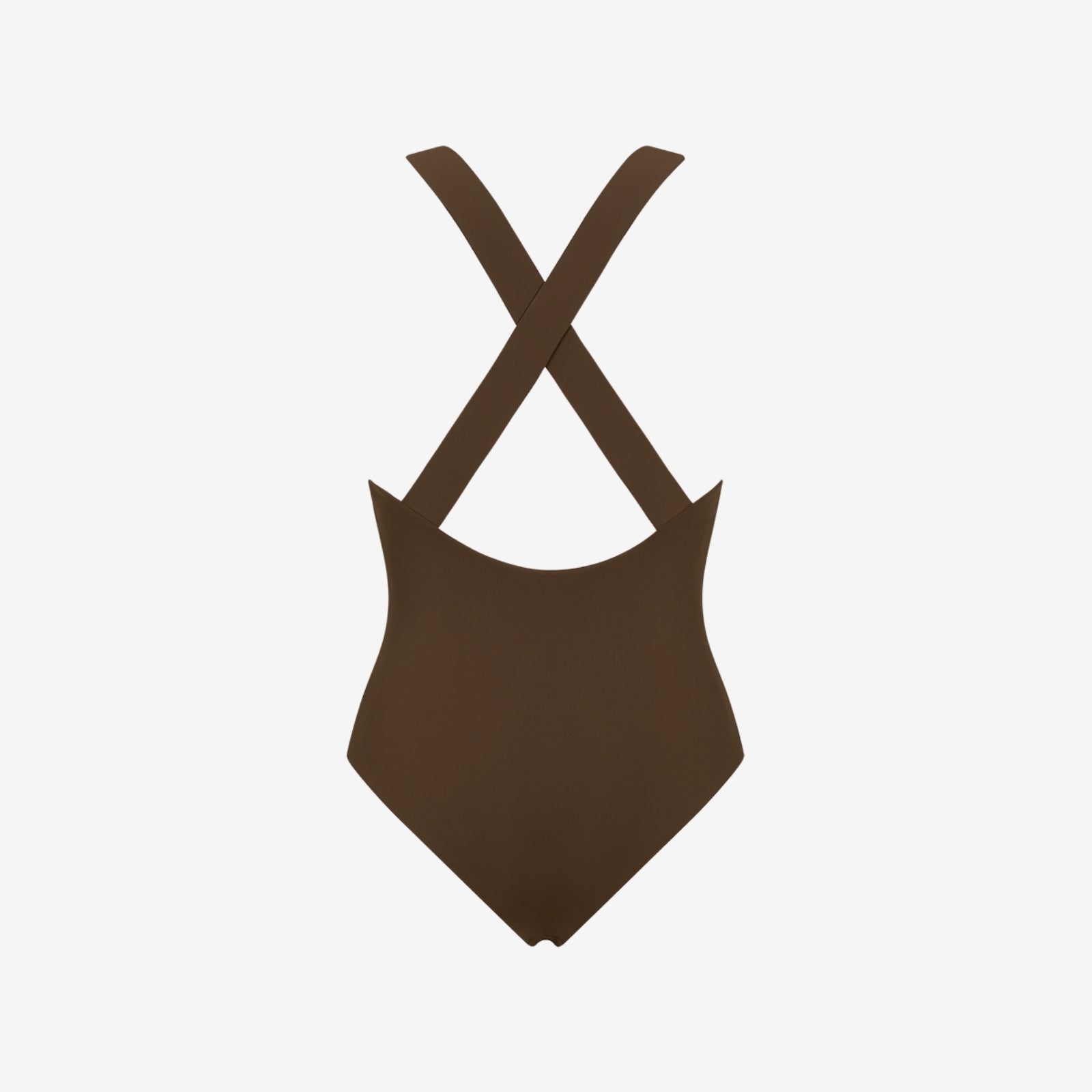 Nerida One Piece Swimsuit Scoop Neck ― Coffee