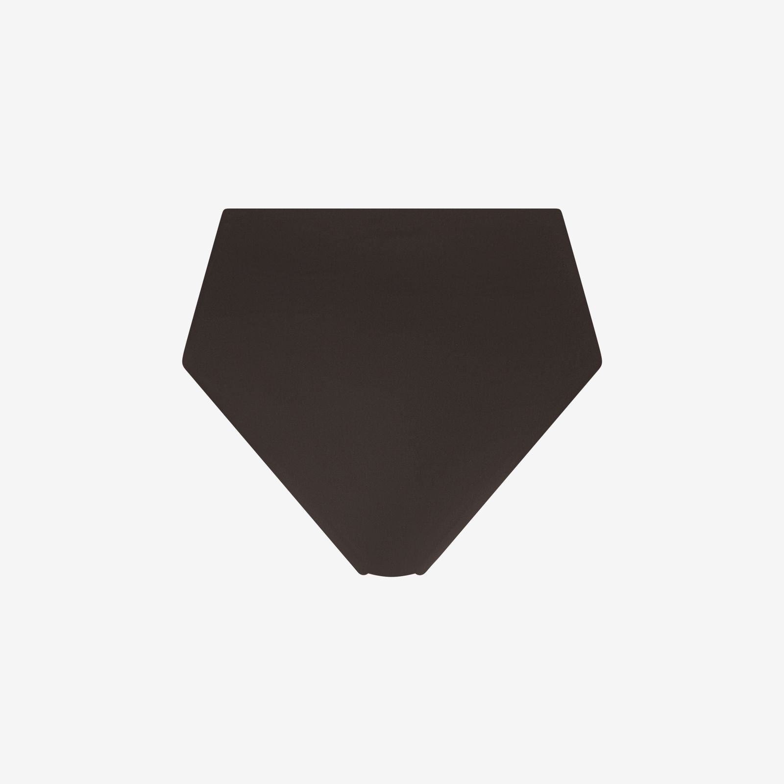 Coffee brown high-waisted WALLIEN bikini bottom with seamless back design, designed for ocean activities, on white background