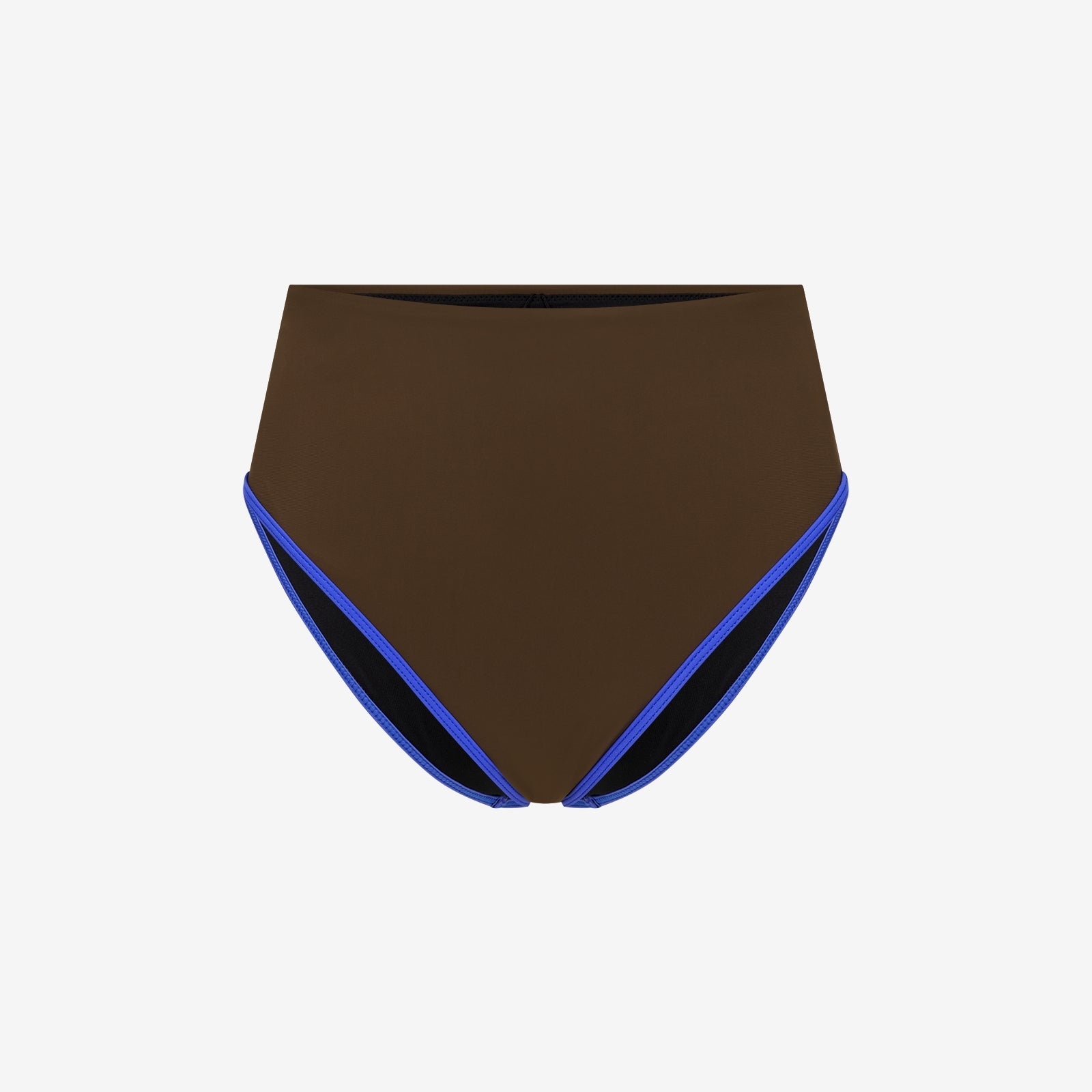 Bikini Bottom High Waist ― Coffee / Blue