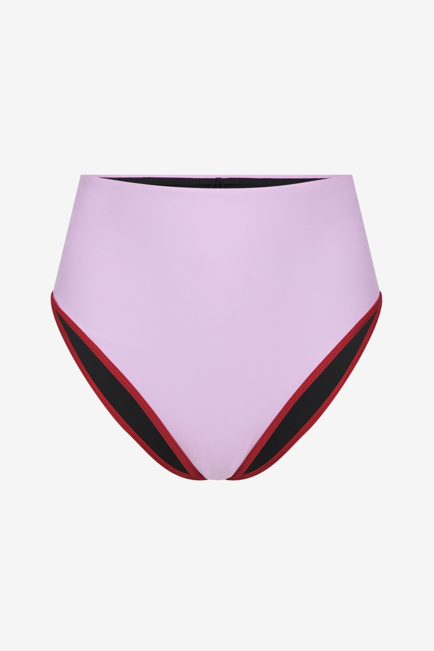 Bikini Bottom High Waist ― Lilac / Red