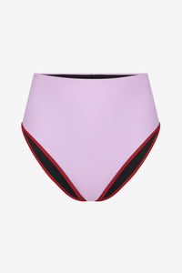 Bikini Bottom High Waist ― Lilac / Red