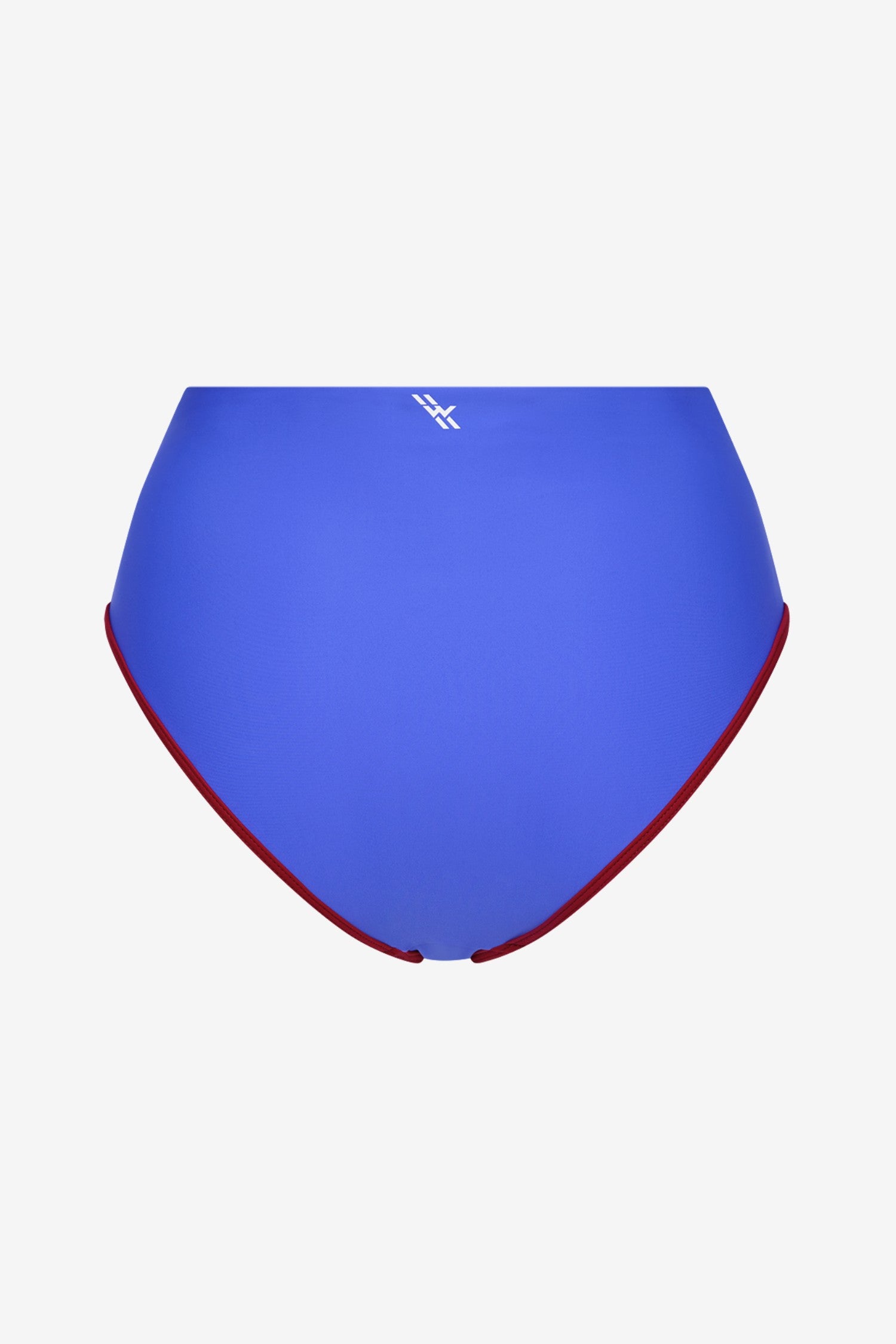 Bikini Bottom High Waist ― Blue / Dark Red