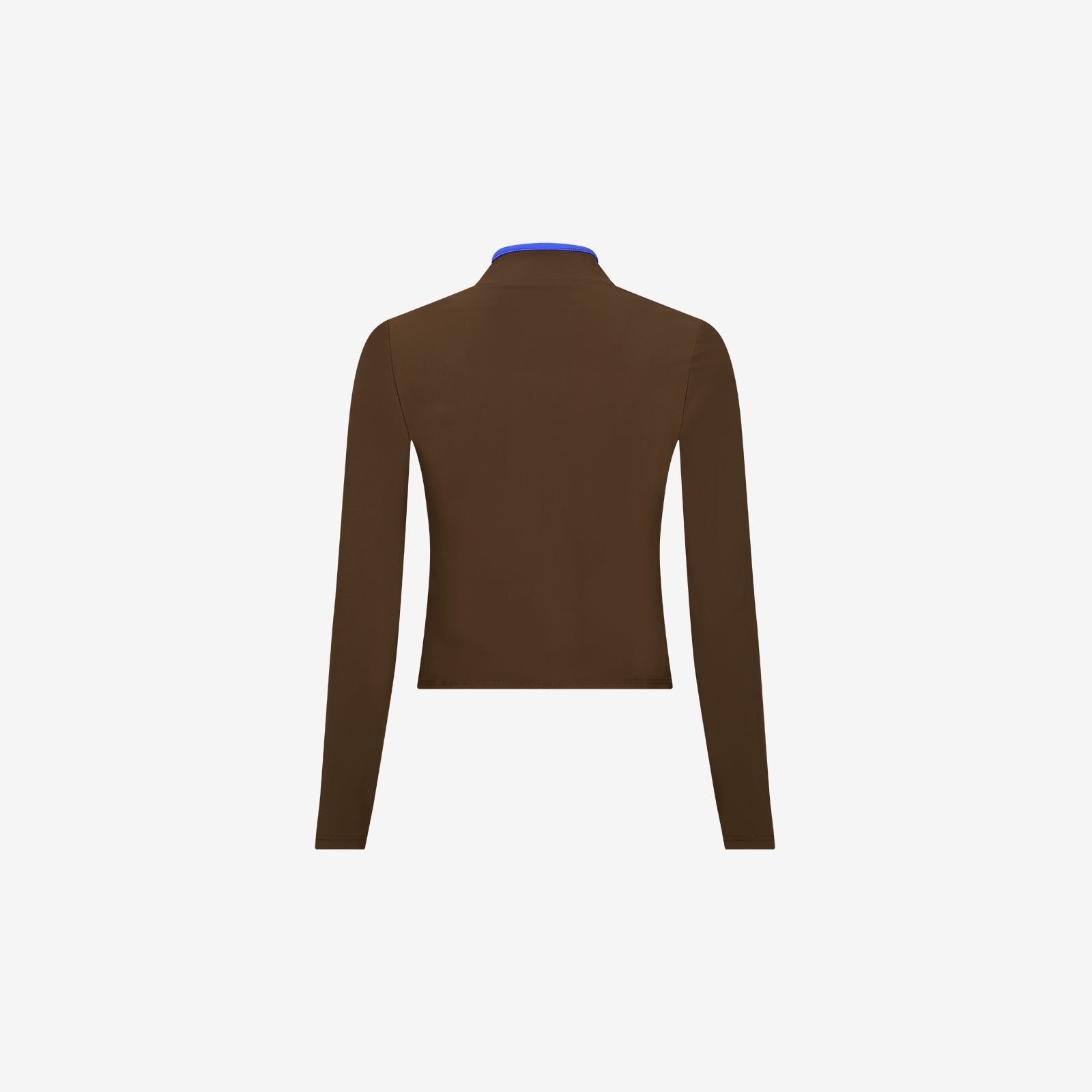 Rash Guard With Zip ― Coffee / Blue