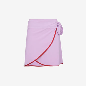 Wrap Skirt ― Lilac / Red