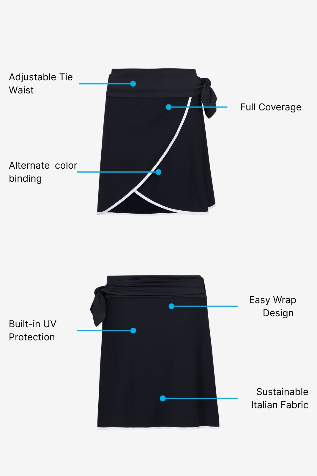 Wrap Skirt ― Black / White
