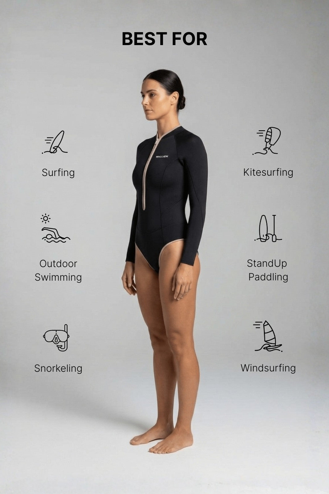 Women's Yulex 1.5mm Springsuit Wetsuit in Black – WALLIEN