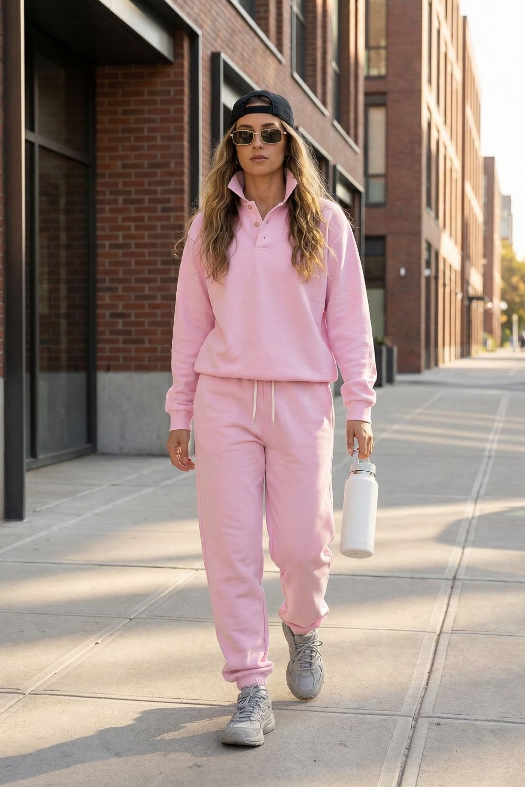 Polo Sweater - Rose Pink