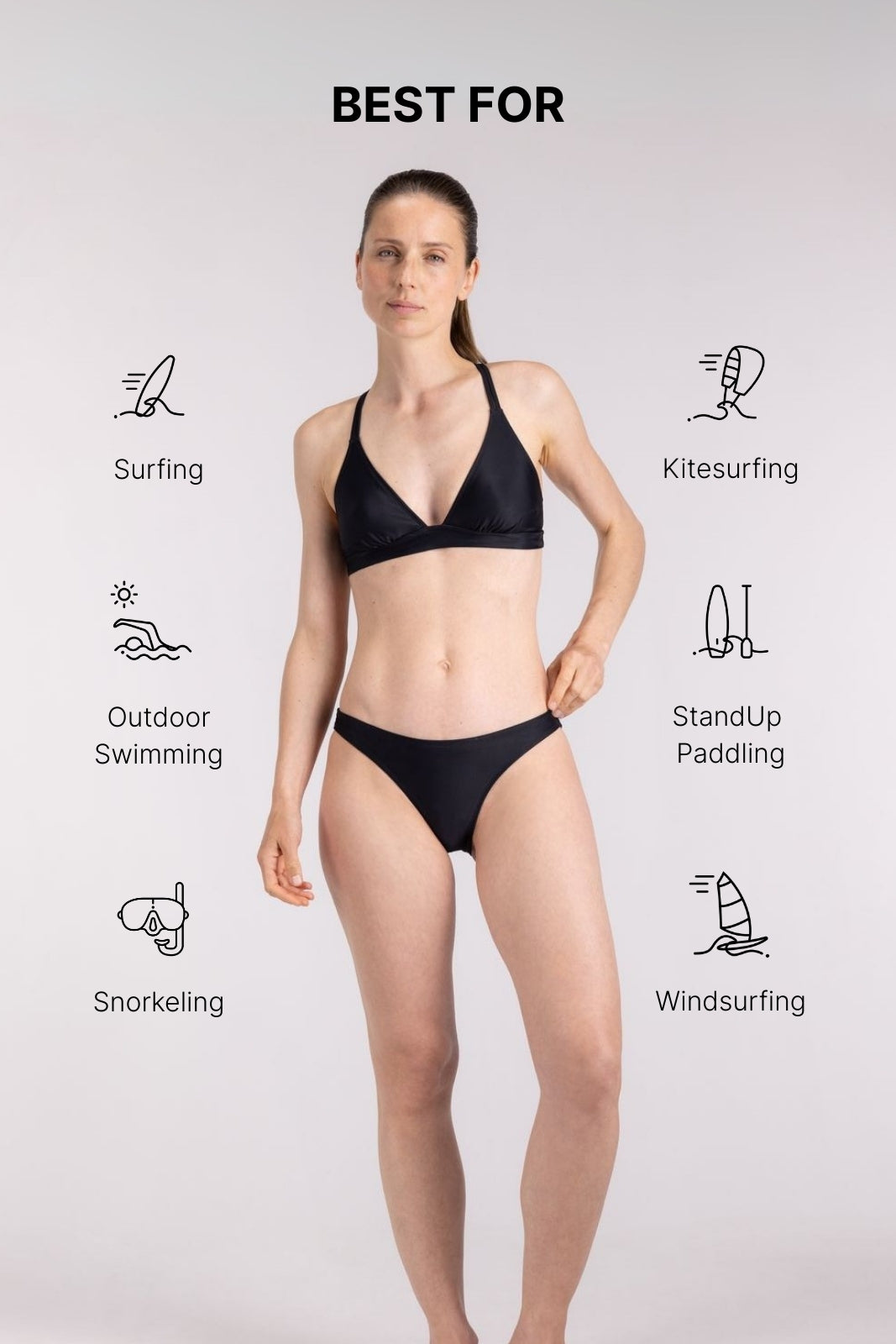 Bikini Top Cross ― Black