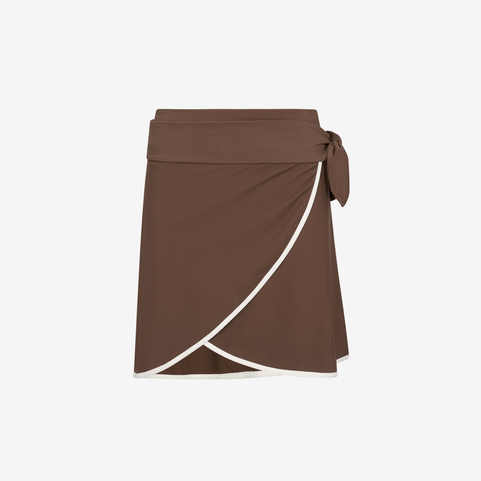 Wrap Skirt ― Brown / White