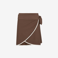 Wrap Skirt ― Brown / White