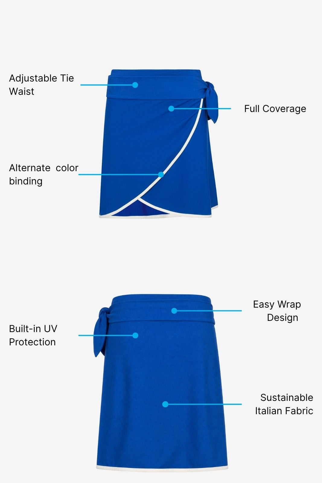 Wrap Skirt ― Blue / White