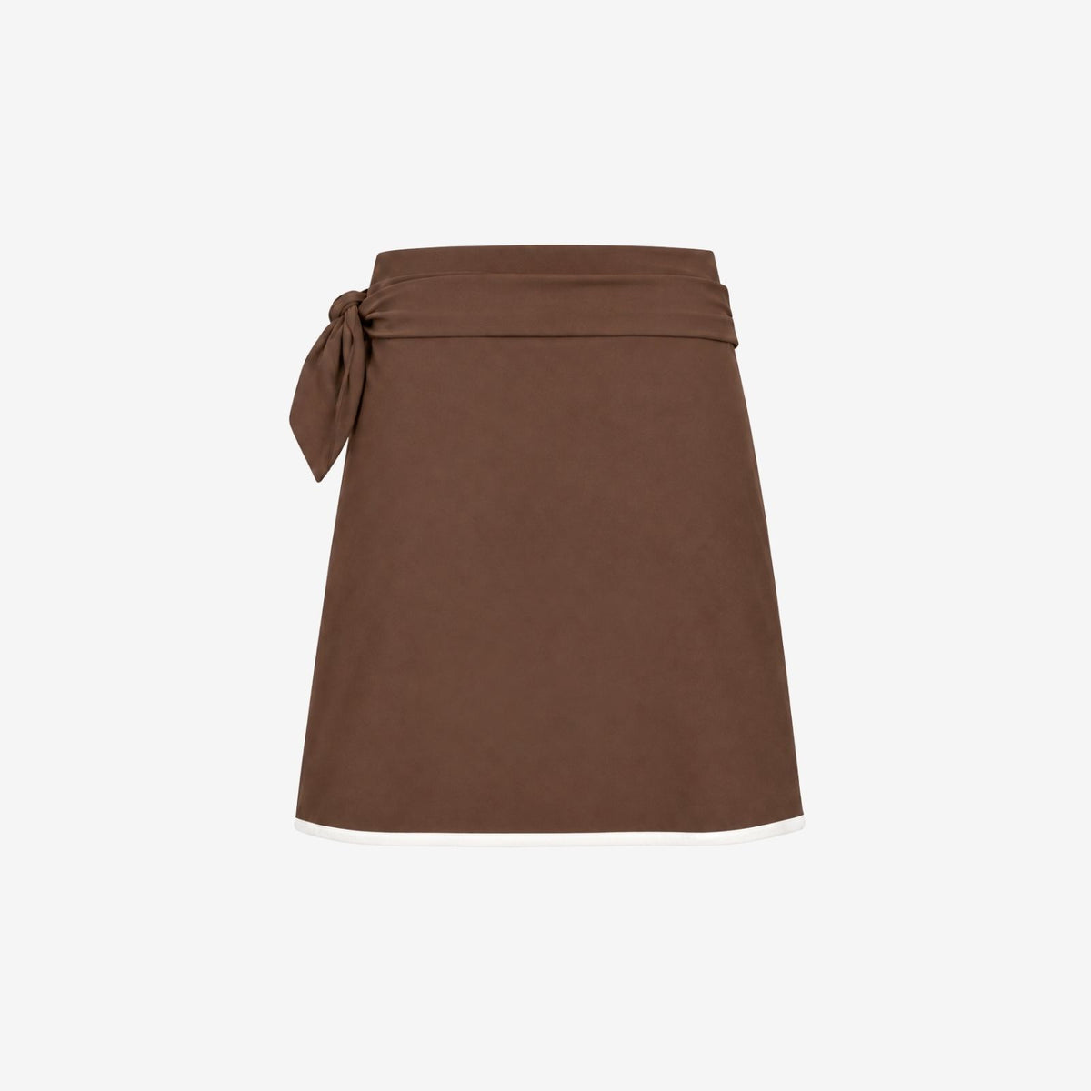 Wrap Skirt ― Brown / White