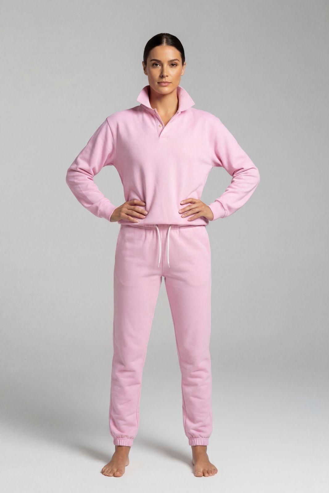 Polo Sweater - Rose Pink