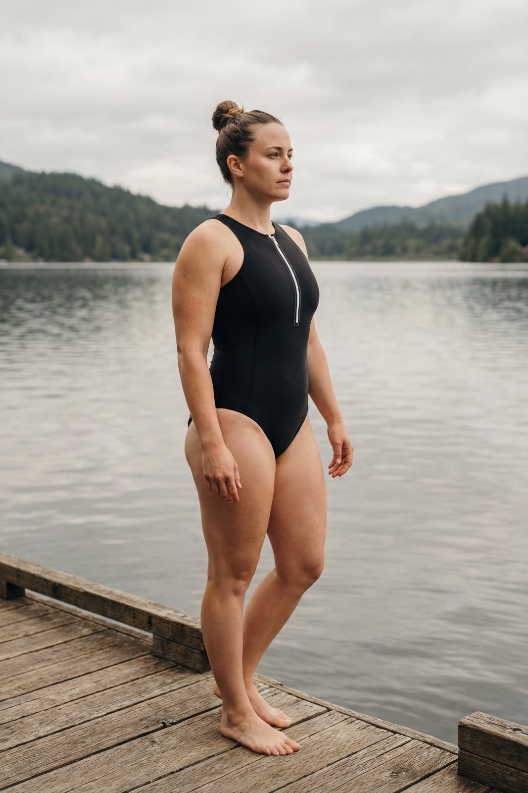 Yemaya One Piece Sleeveless Swimsuit ― Black