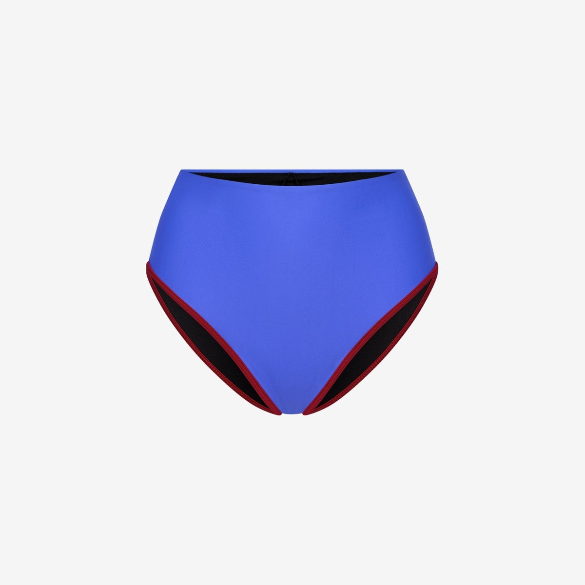 Bikini Bottom High Waist ― Blue / Dark Red