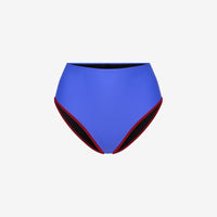 Bikini Bottom High Waist ― Blue / Dark Red