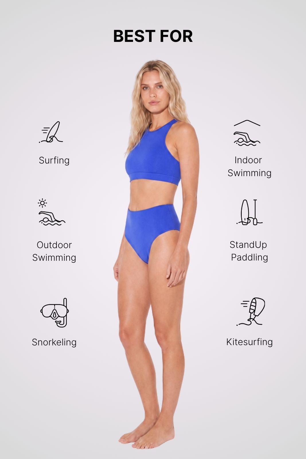 Bikini Bottom High Waist ― Cobalt Blue