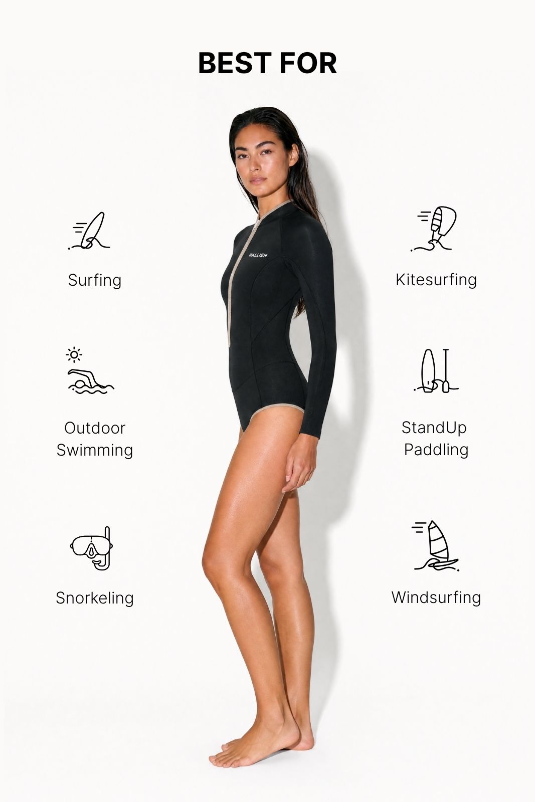 Horizonia Yulex® Springsuit Wetsuit ― Black