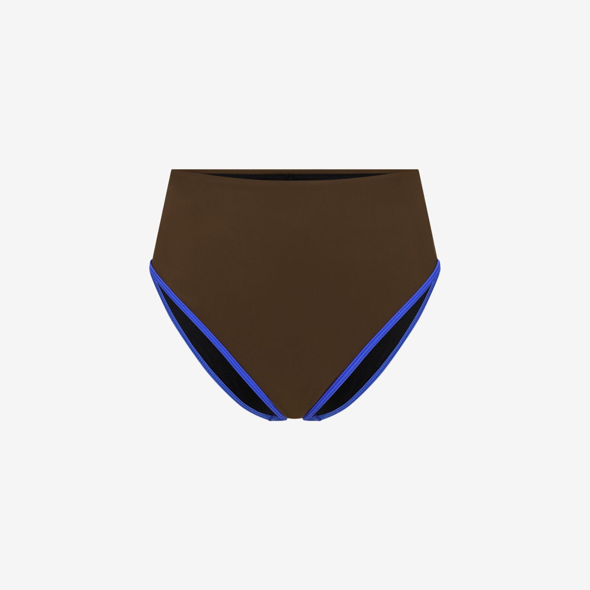 Bikini Bottom High Waist ― Coffee / Blue