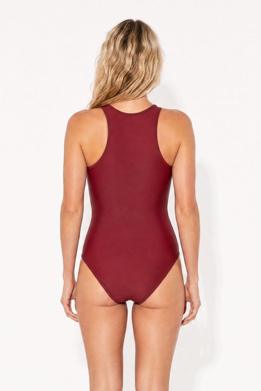 Yemaya One Piece Sleeveless Swimsuit ― Red