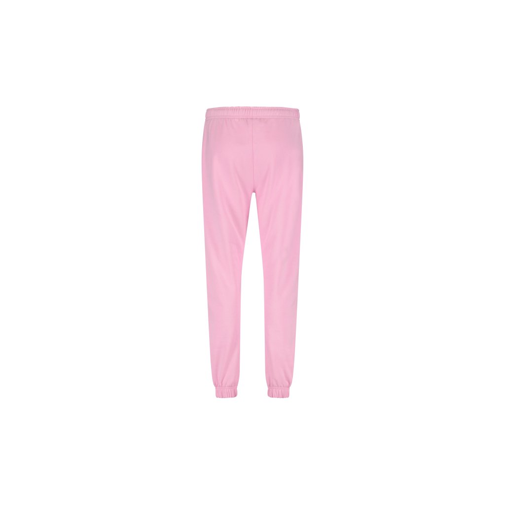 Passion Pink WALLIEN sweatpants with drawstring waist and ribbed cuffs, soft cotton blend on a white background